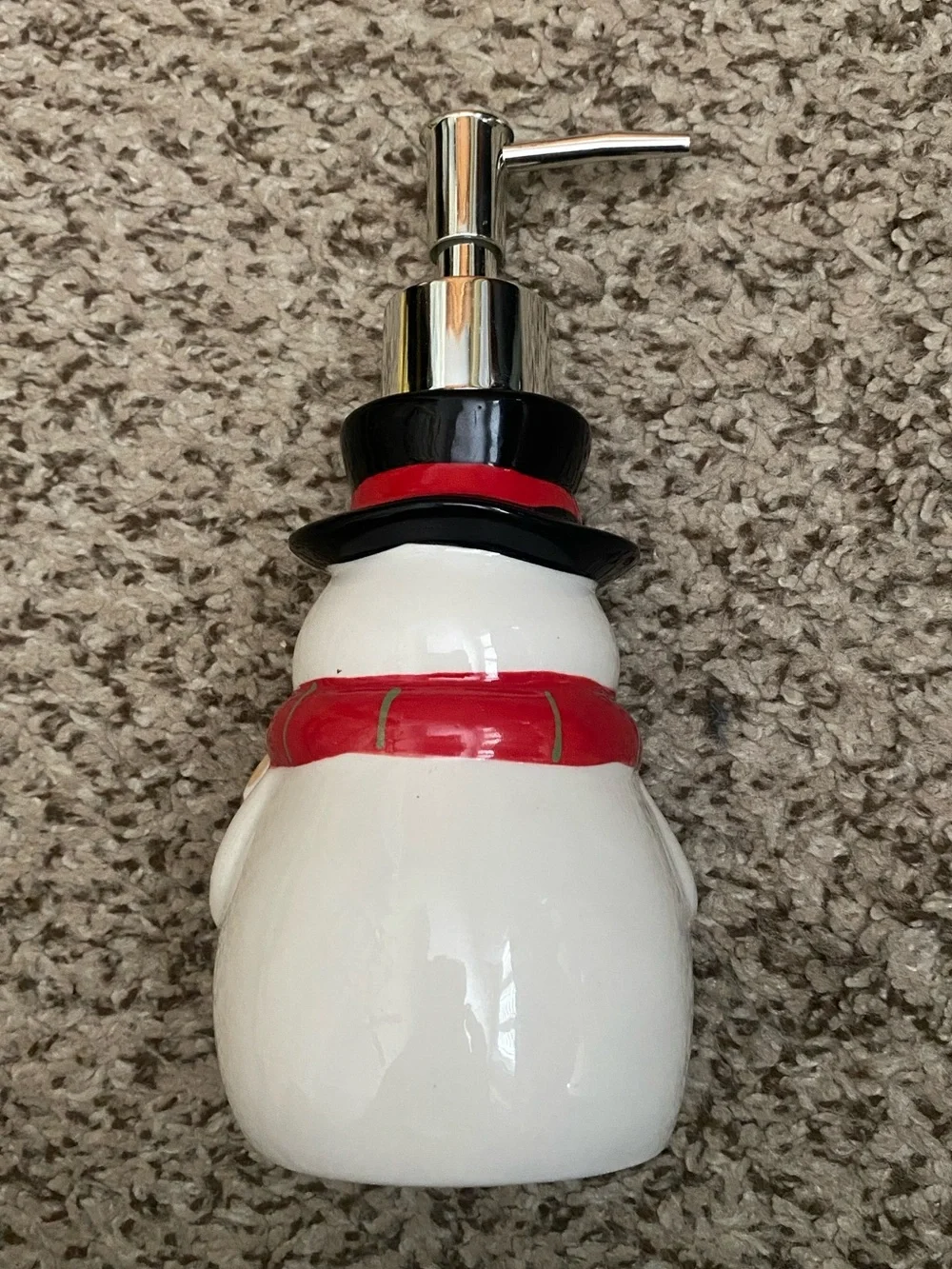 NWOT Holiday Snowman Pump Soap Dispenser